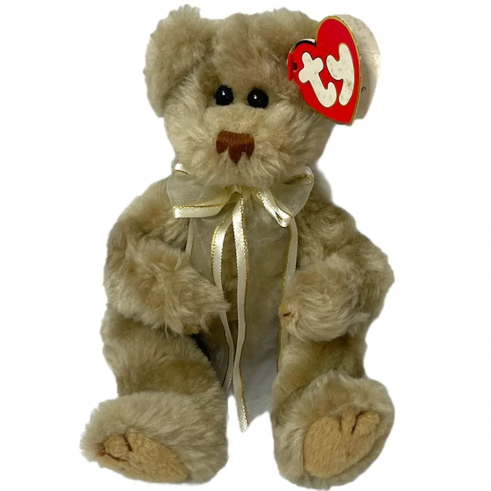 Vintage Teddy Bear Plush Attic Treasures Beverly Gold 93 TY Collectible Classic